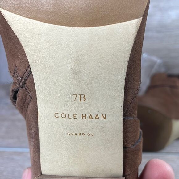 Cole Haan Grand OS Calixta Brown Nubuck Women’s Size 7B Harness Ankle Boots - Picture 6 of 11